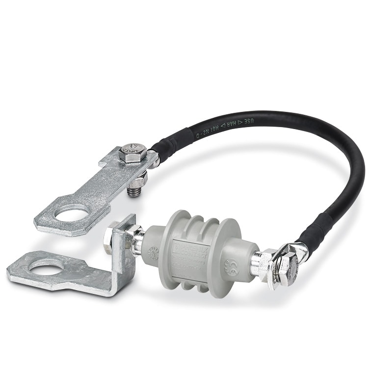 Isolating spark gap with mounting material